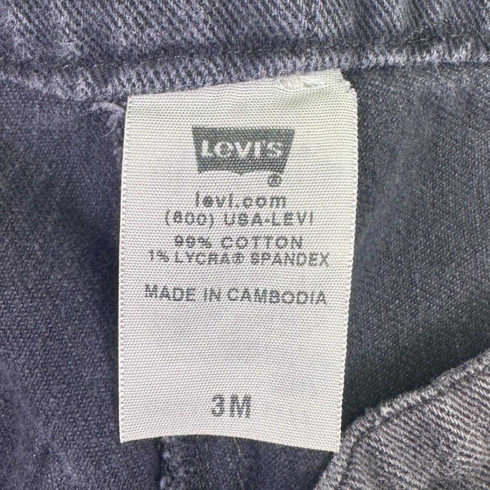 Vintage Levi's Jeans Women's Size 26 Black Color Block‎ Patchwork Straight Y2K - Picture 3 of 8